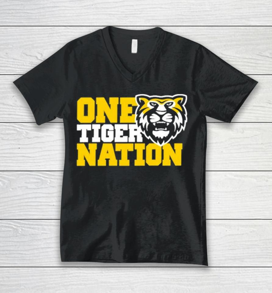 One Tiger Nation Kelce 62 87 Heights Proud Unisex V-Neck T-Shirt