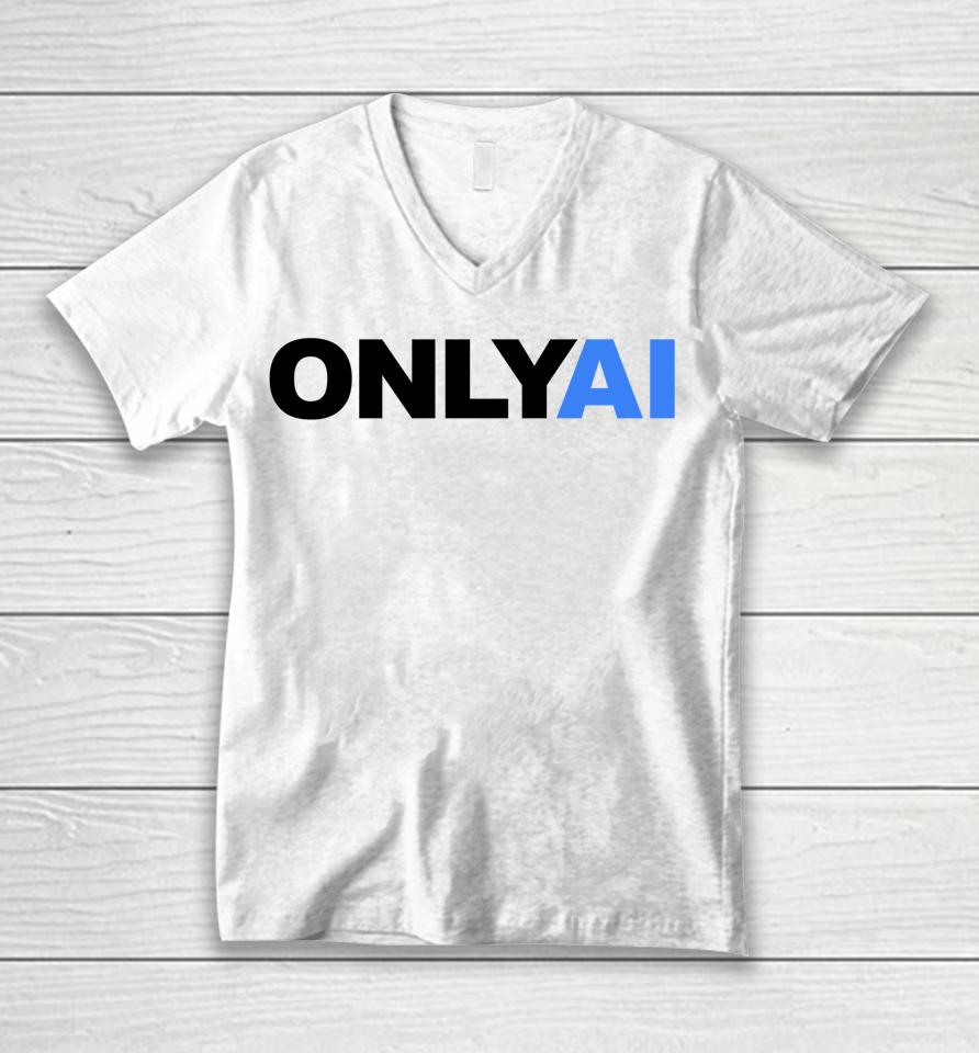 Only Ai Logo Unisex V-Neck T-Shirt