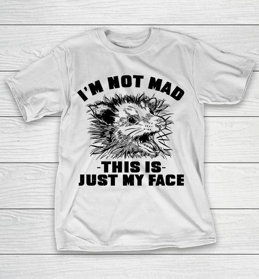 Opossum I'm Not Mad This Is Just My Face Possum Lovers T-Shirt