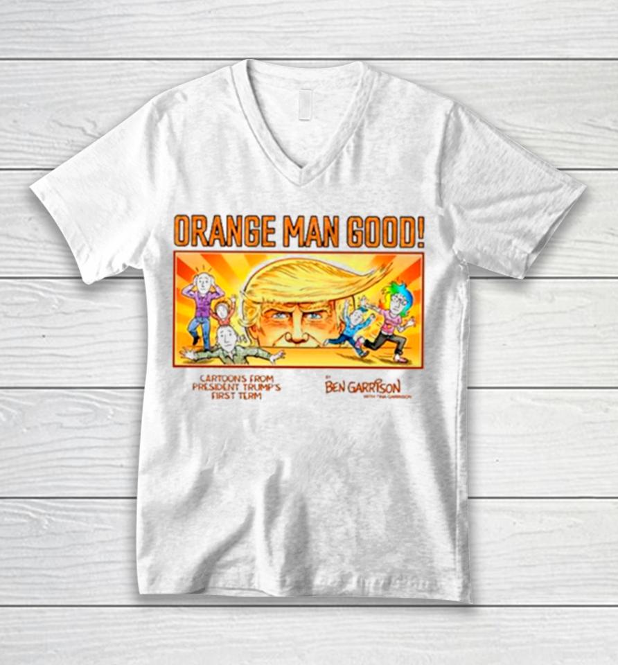 Orange Man Good Cartoons From President Trump’s First Term Unisex V-Neck T-Shirt