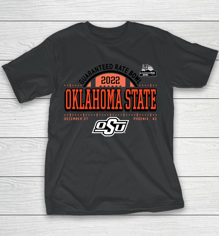 Orange Oklahoma State Cowboys 2022 Guaranteed Rate Bowl Bound Youth T-Shirt