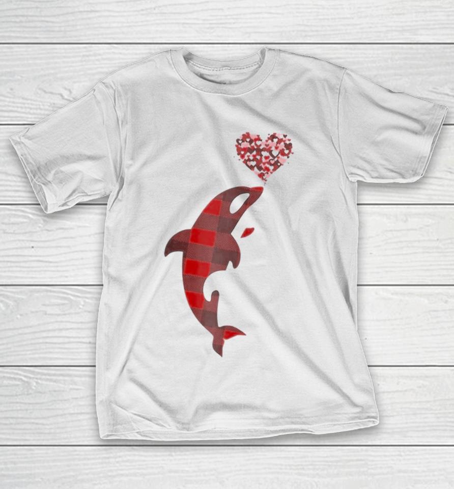 Orca Is My Valentines Love Orca Raglan Baseball T-Shirt