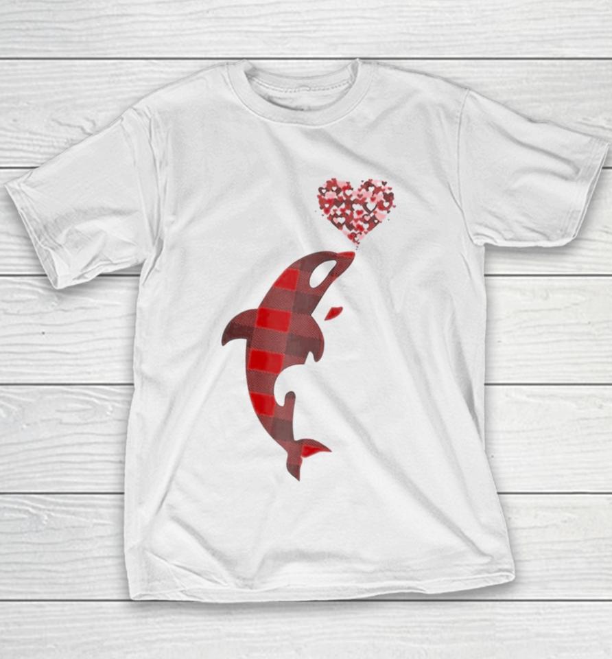 Orca Is My Valentines Love Orca Raglan Baseball Youth T-Shirt