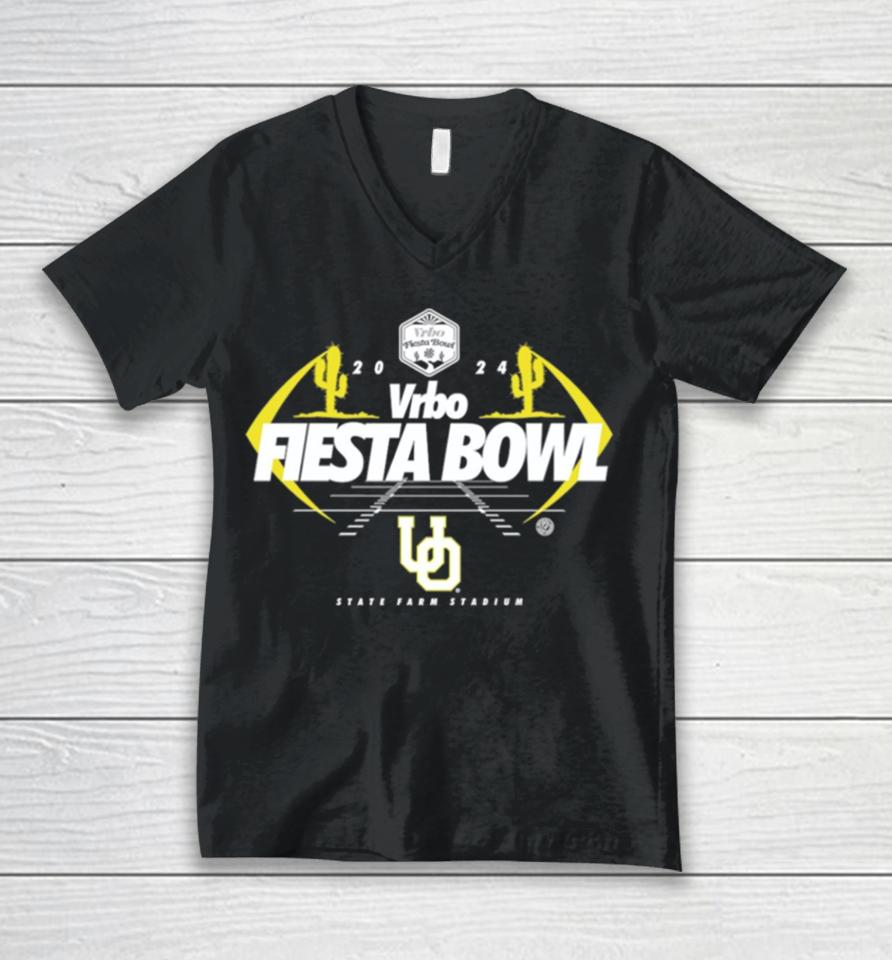 Oregon Ducks 2024 Vrbo Fiesta Bowl Bound Unisex V-Neck T-Shirt