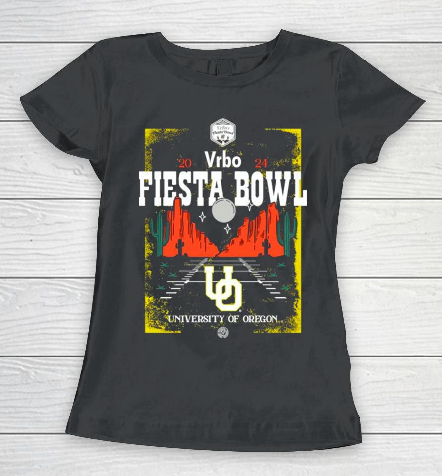 Oregon Ducks 2024 Vrbo Fiesta Bowl Women T-Shirt