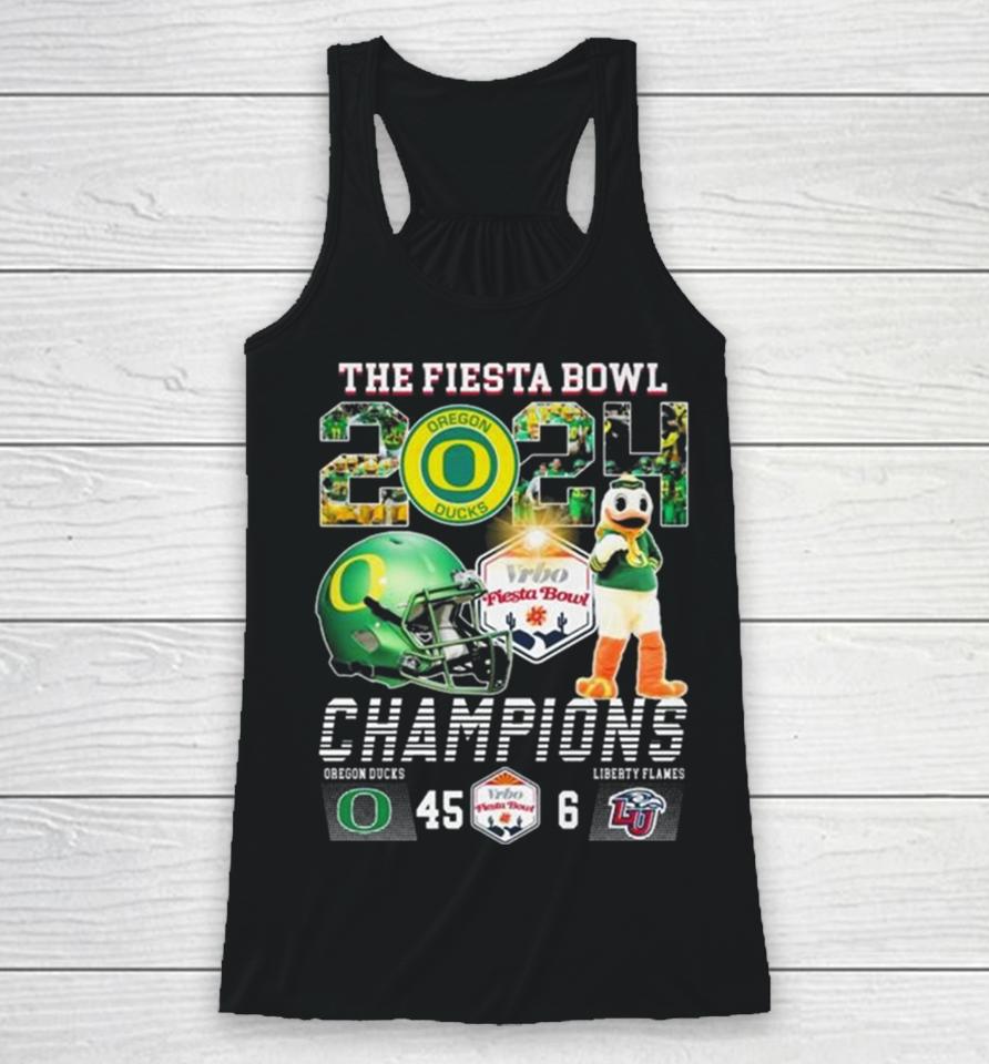 Oregon Ducks Mascot The Fiesta Bowl 2024 Champions Racerback Tank