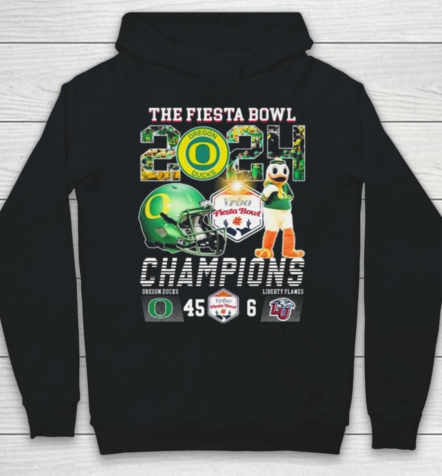 Oregon Ducks Mascot The Fiesta Bowl 2024 Champions Hoodie