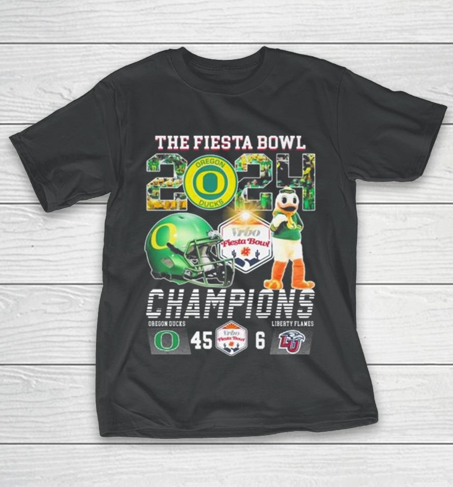 Oregon Ducks Mascot The Fiesta Bowl 2024 Champions T-Shirt