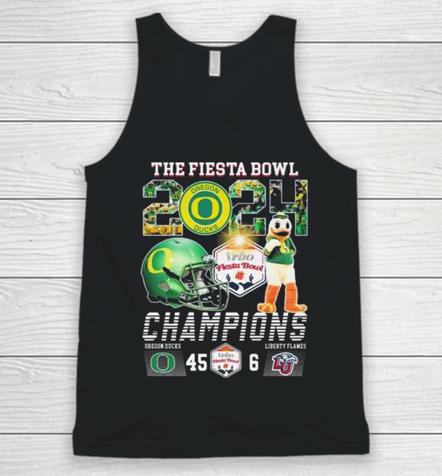 Oregon Ducks Mascot The Fiesta Bowl 2024 Champions Unisex Tank Top