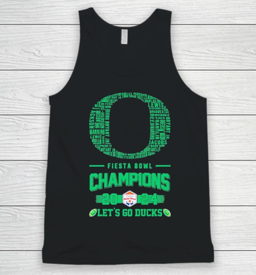 Oregon Ducks Players Names 2024 Fiesta Bowl Champions Logo Let’s Go Ducks Unisex Tank Top