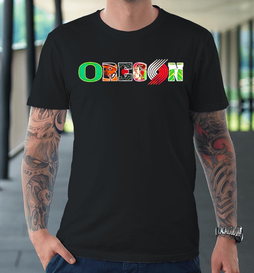 Oregon Portland Trail Blazers Team Logo Premium T-Shirt