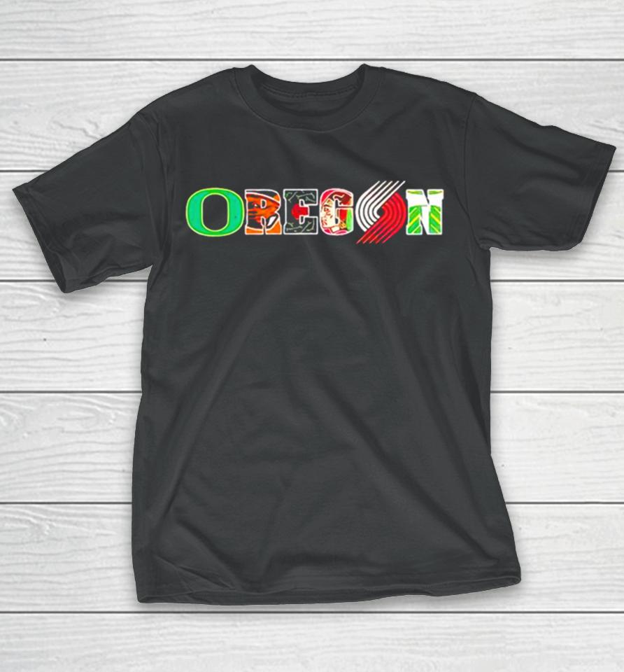 Oregon Portland Trail Blazers Team Logo T-Shirt