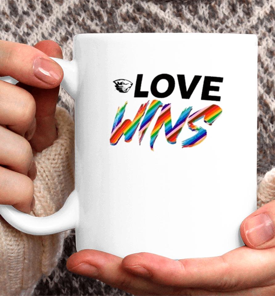 Oregon State Beavers Love Wins Pride 2024 Coffee Mug