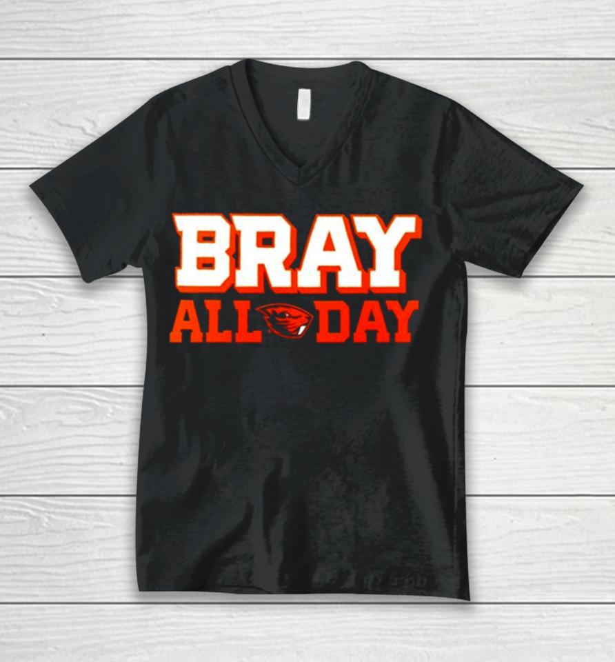 Oregon State Beavers Trent Bray All Dam Day Unisex V-Neck T-Shirt