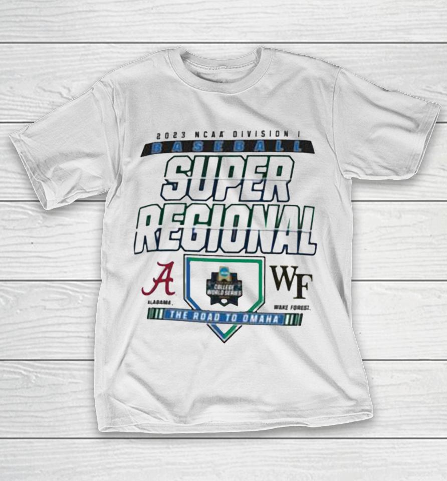 Original 2023 Ncaa Division I Baseball Super Regional Alabama Vs Wake Forest Demon Matchup T-Shirt