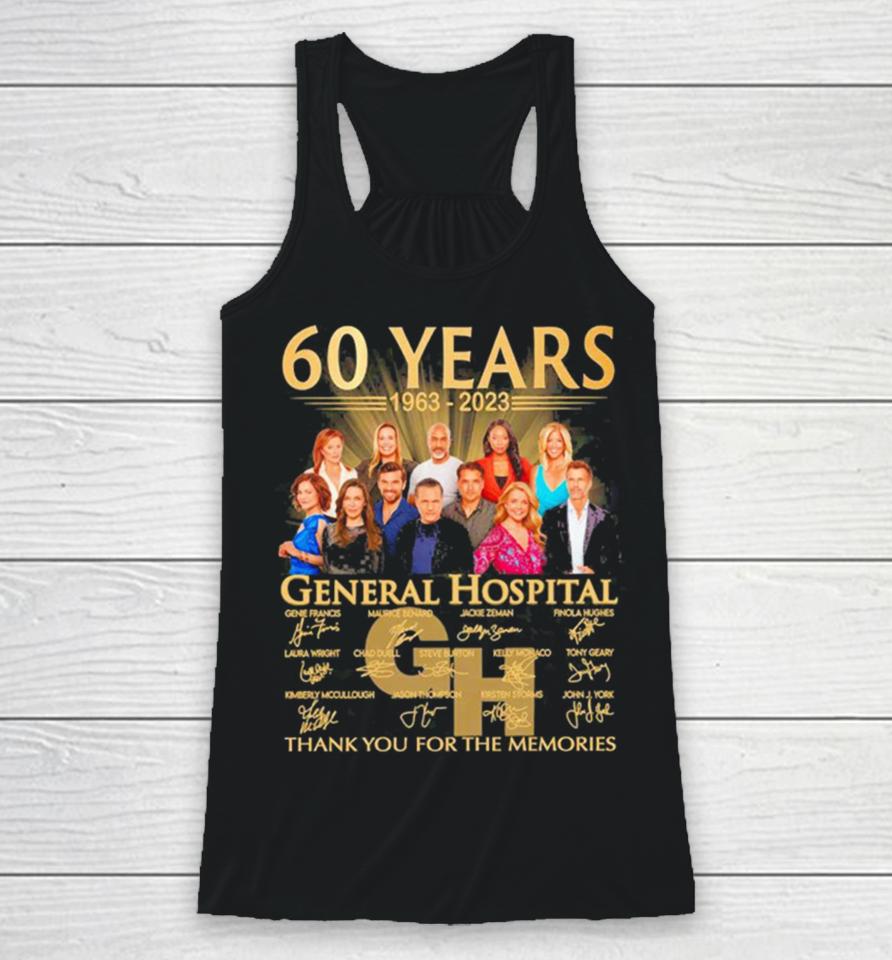 Original General Hospital 60 Years 1963 2023 Thank You For The Memories Racerback Tank