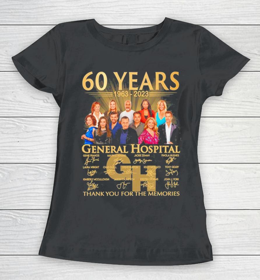 Original General Hospital 60 Years 1963 2023 Thank You For The Memories Women T-Shirt