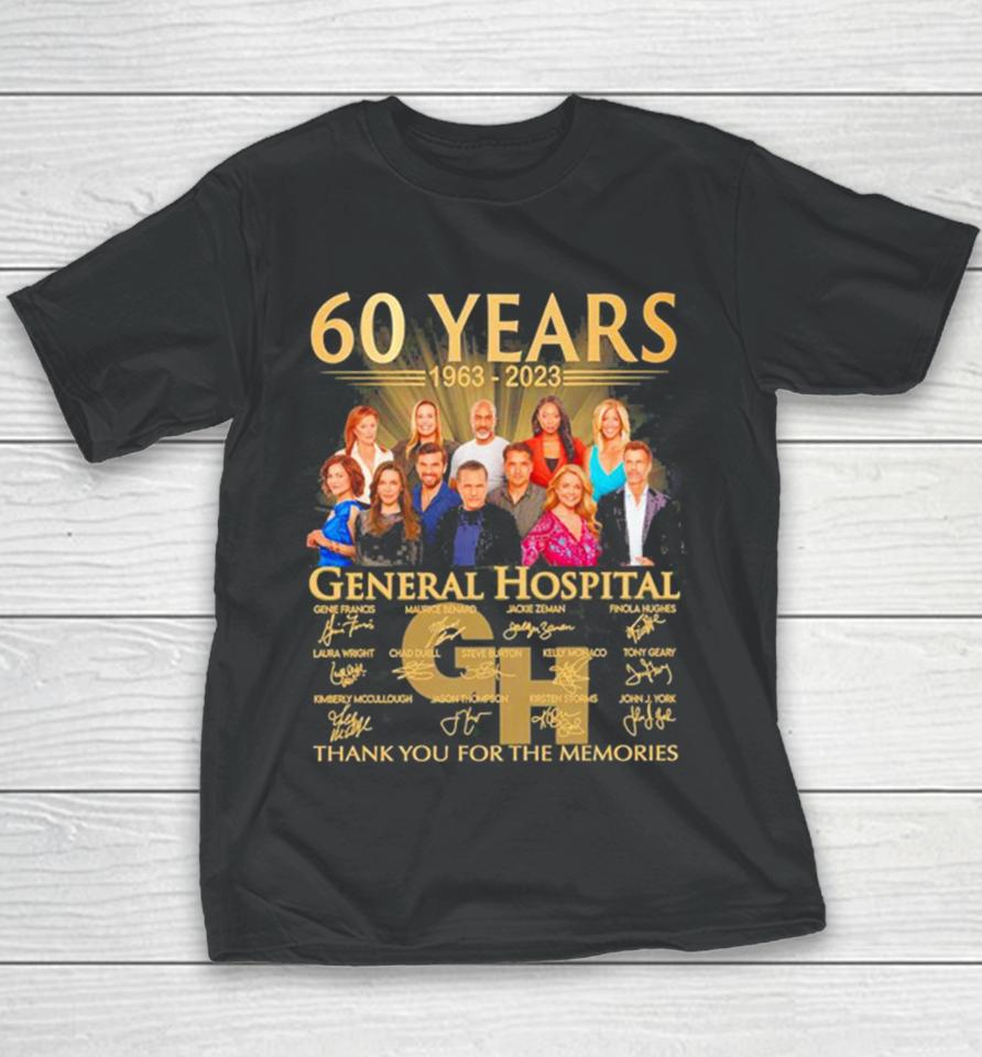 Original General Hospital 60 Years 1963 2023 Thank You For The Memories Youth T-Shirt