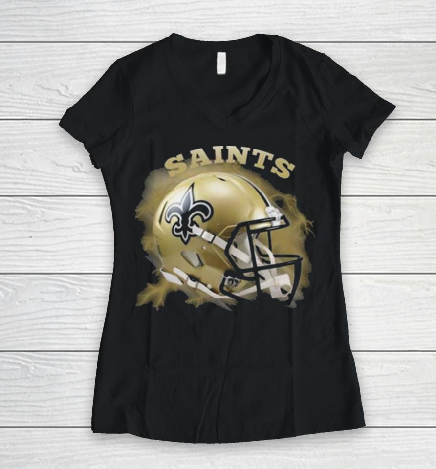Original Teams Come From The Sky New Orleans Saints Women V-Neck T-Shirt