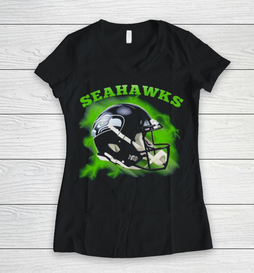 Original Teams Come From The Sky Seattle Seahawks Women V-Neck T-Shirt