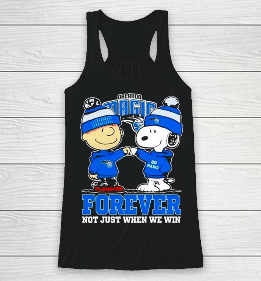 Orlando Magic Nba Snoopy And Charlie Brown Forever Not Just When We Win 2024 Racerback Tank