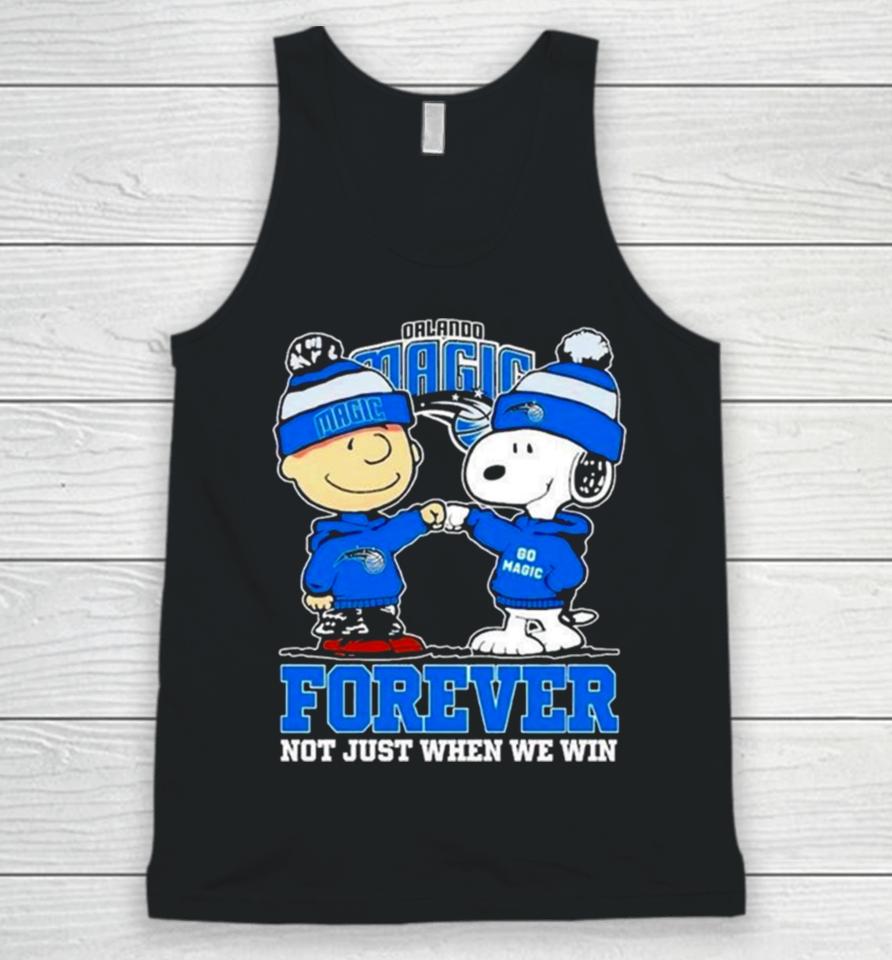 Orlando Magic Nba Snoopy And Charlie Brown Forever Not Just When We Win 2024 Unisex Tank Top