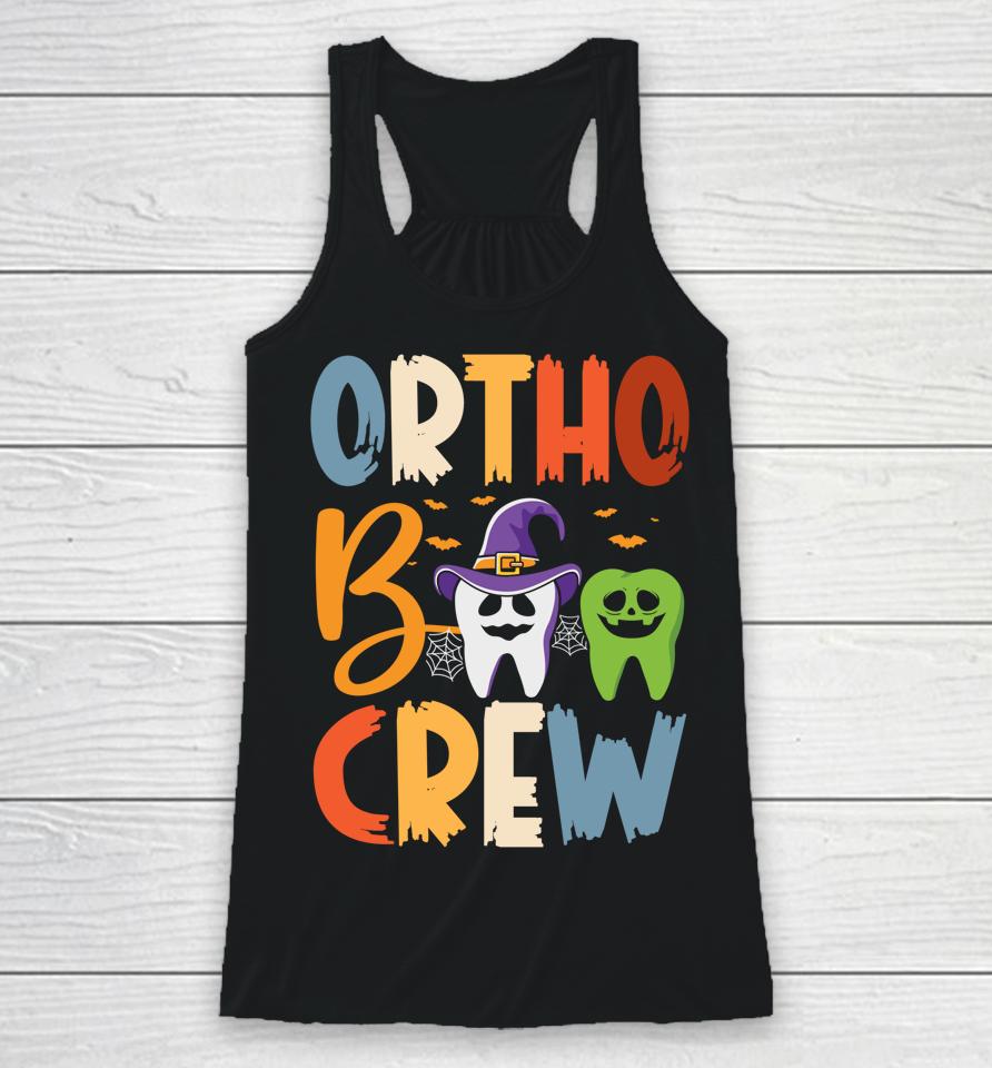 Orthodontist Halloween Orthodontic Boo Braces Teeth Crew Racerback Tank