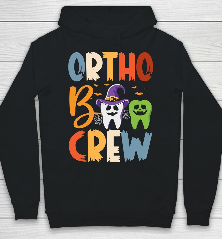 Orthodontist Halloween Orthodontic Boo Braces Teeth Crew Hoodie
