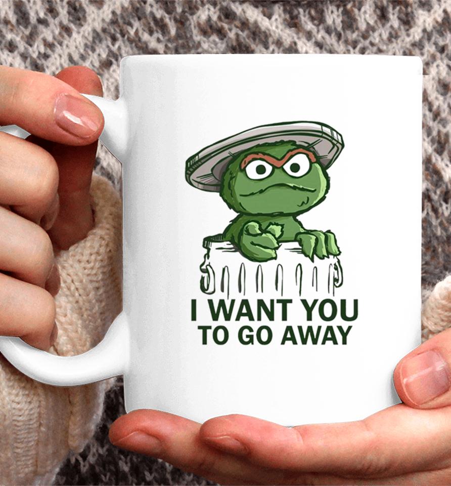 Oscar The Grouch In The Style Of Uncle Sam I Want You To Go Away Coffee Mug