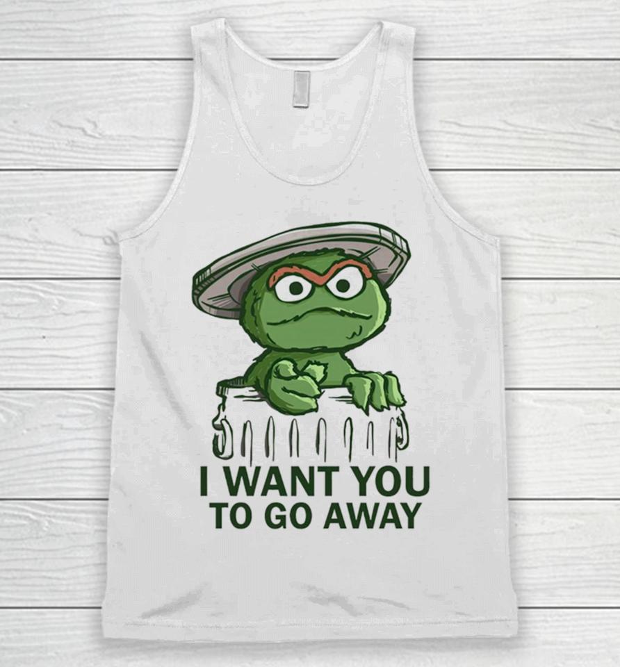 Oscar The Grouch In The Style Of Uncle Sam I Want You To Go Away Unisex Tank Top