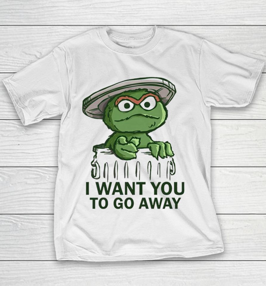 Oscar The Grouch In The Style Of Uncle Sam I Want You To Go Away Youth T-Shirt