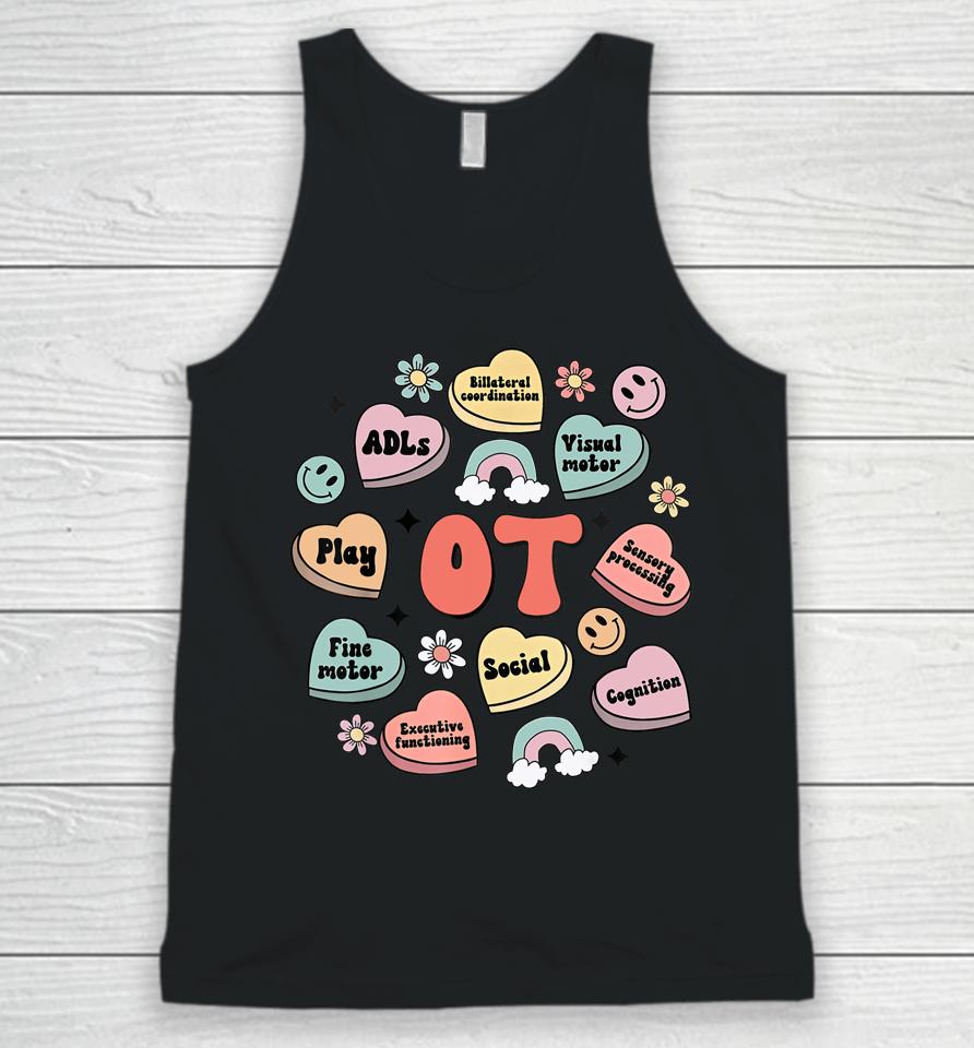Ot Valentine's Day Occupational Therapy Candy Heart Unisex Tank Top