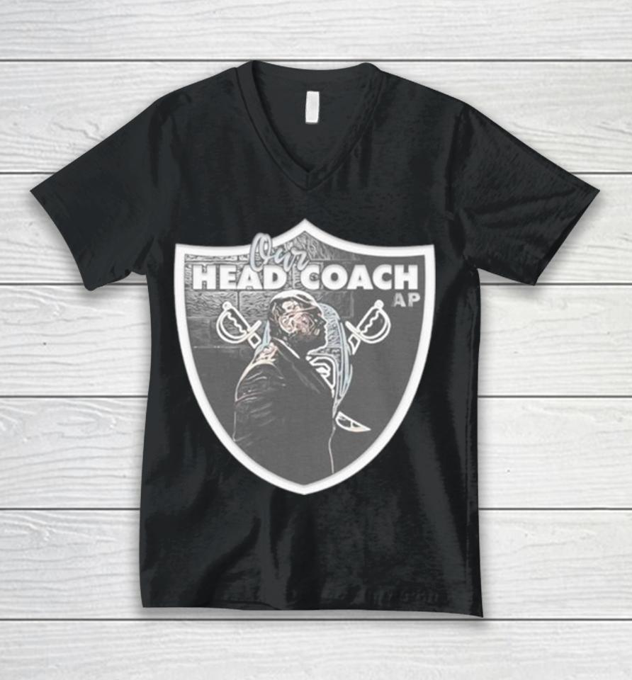Our Head Coach Las Vegas Raiders Parody Unisex V-Neck T-Shirt