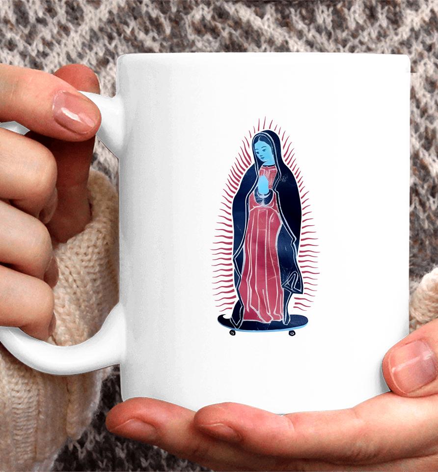 Our Lady Of Guadalupe On Skateboard Coffee Mug