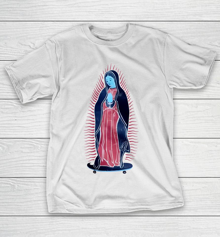 Our Lady Of Guadalupe On Skateboard T-Shirt