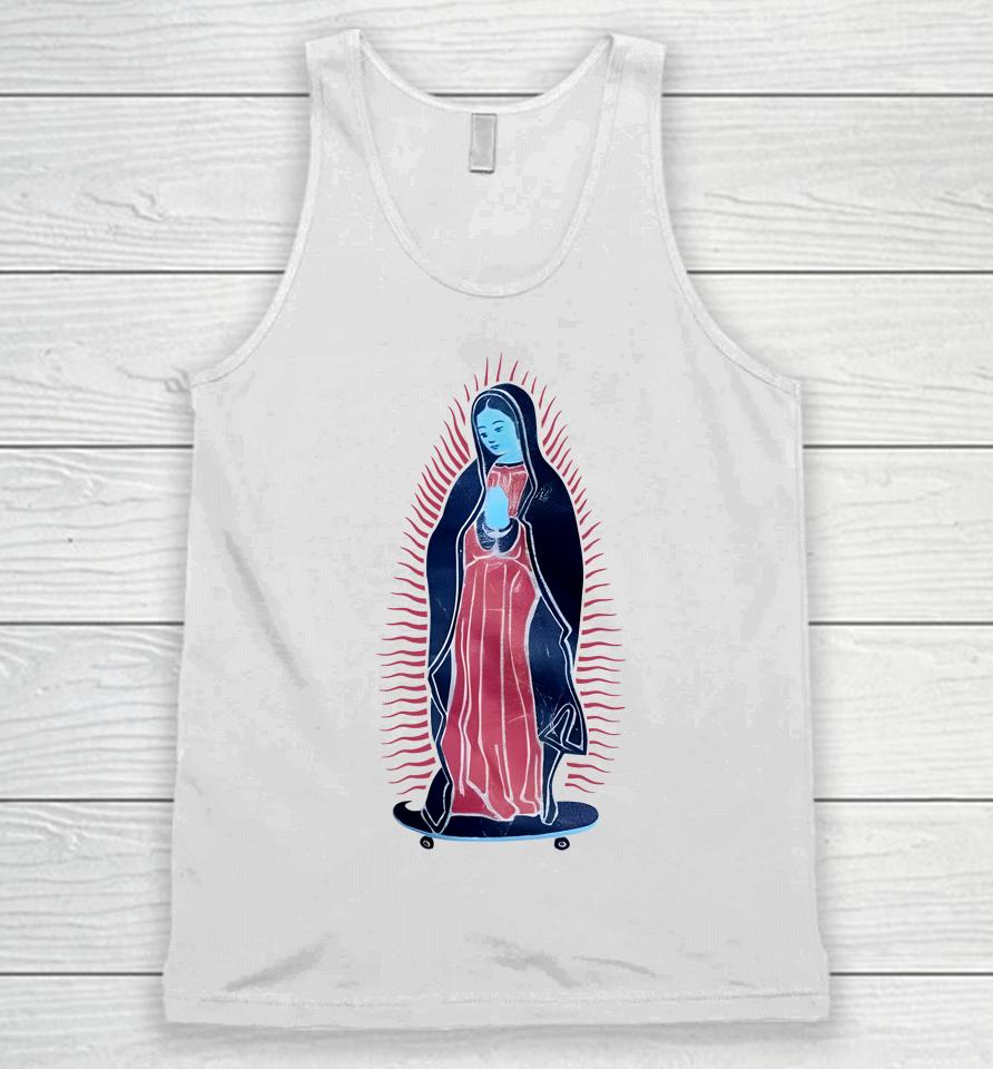 Our Lady Of Guadalupe On Skateboard Unisex Tank Top