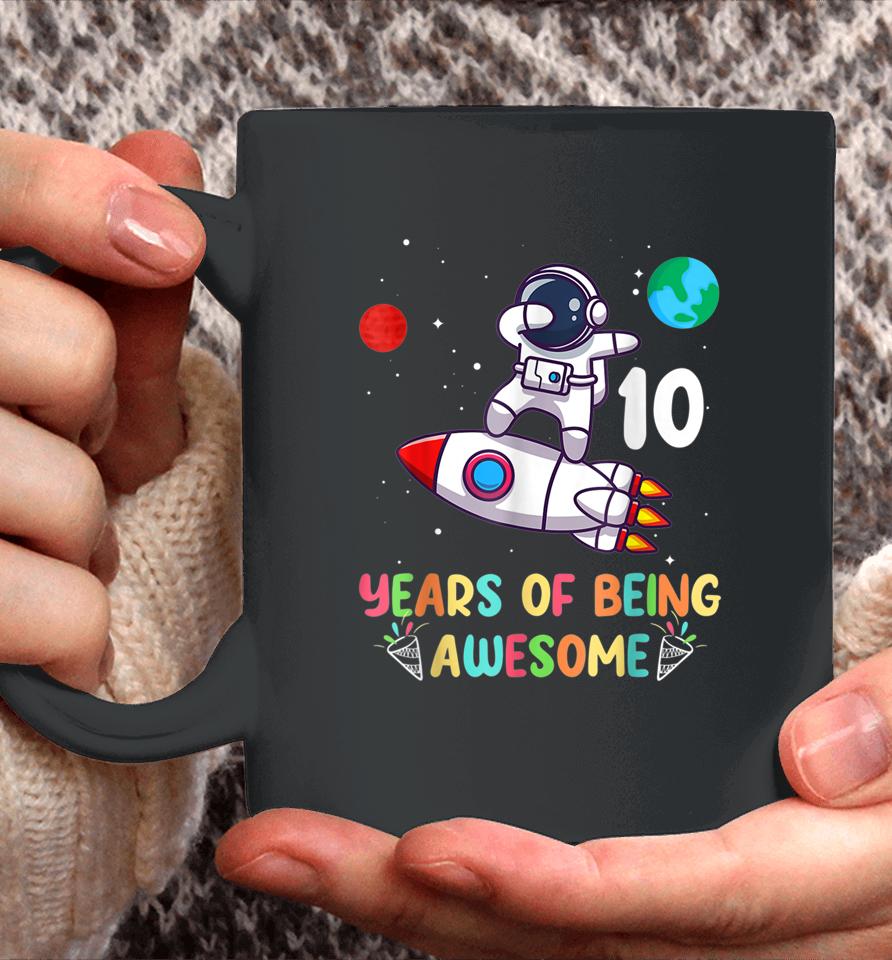 Outer Space 10 Year Old 10Th Birthday Boys Planets Astronaut Coffee Mug