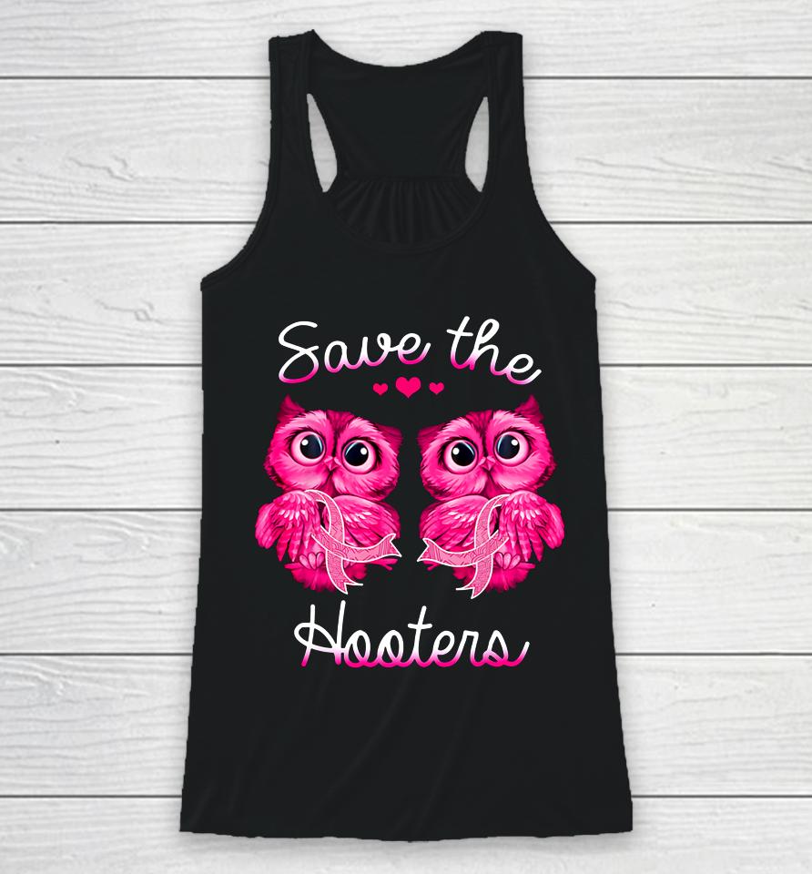 Owl Breast Cancer Awareness Save The Hooters Racerback Tank