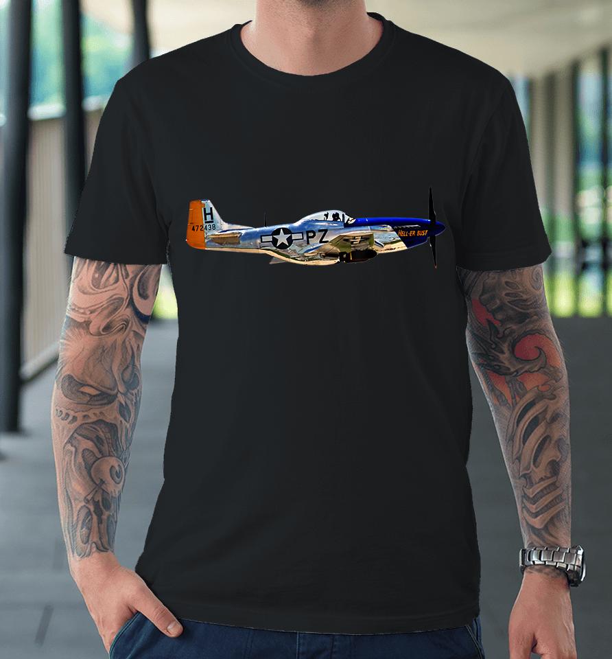 P-51 Mustang Wwii Fighter Plane Premium T-Shirt