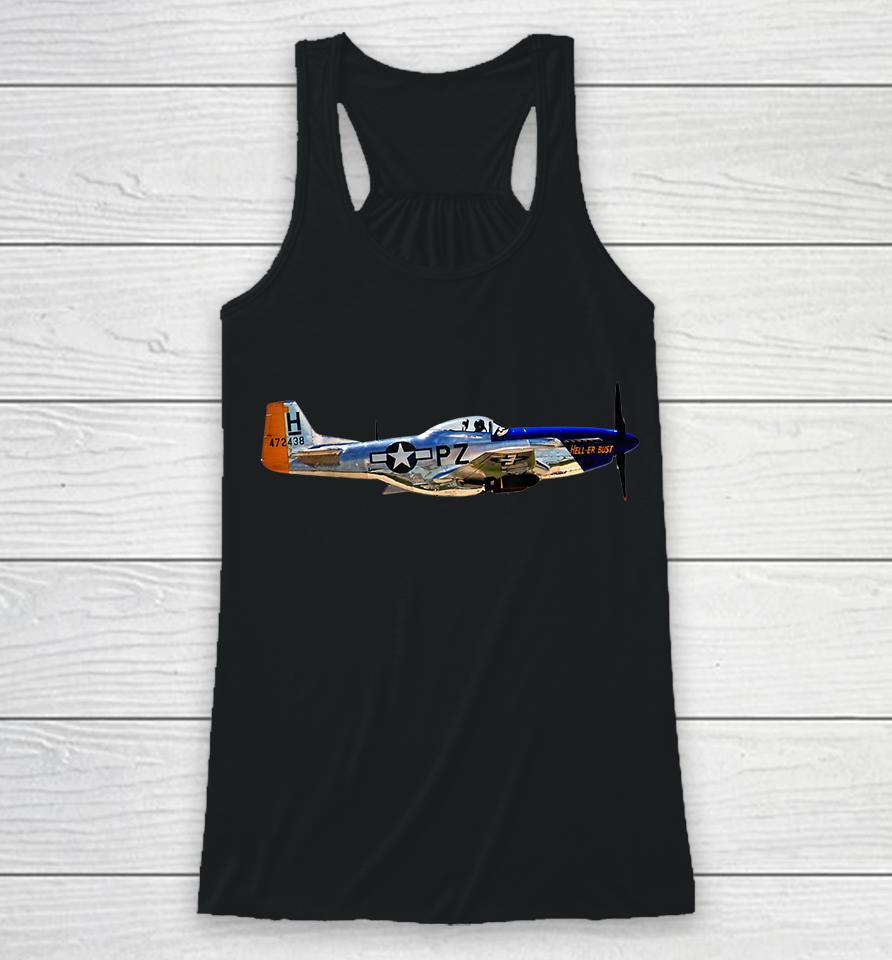 P-51 Mustang Wwii Fighter Plane Racerback Tank