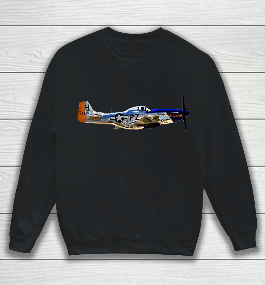 P-51 Mustang Wwii Fighter Plane Sweatshirt