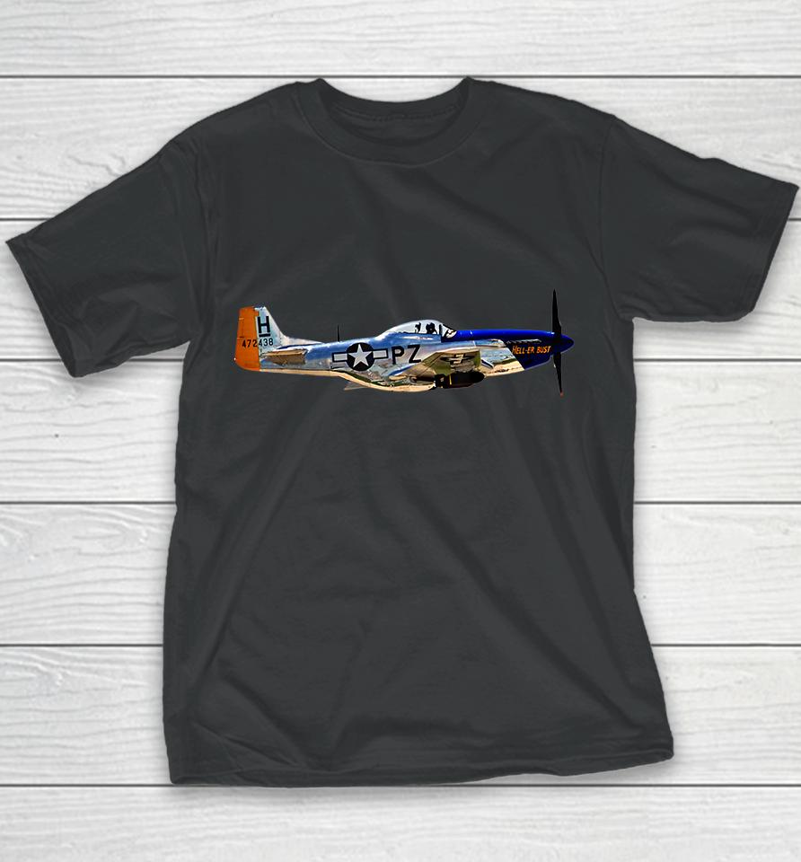 P-51 Mustang Wwii Fighter Plane Youth T-Shirt