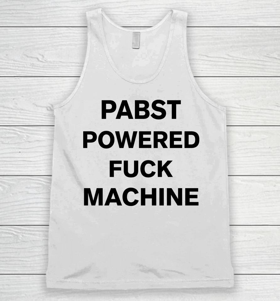 Pabst Powered Fuck Machine Unisex Tank Top