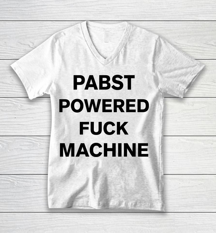 Pabst Powered Fuck Machine Unisex V-Neck T-Shirt