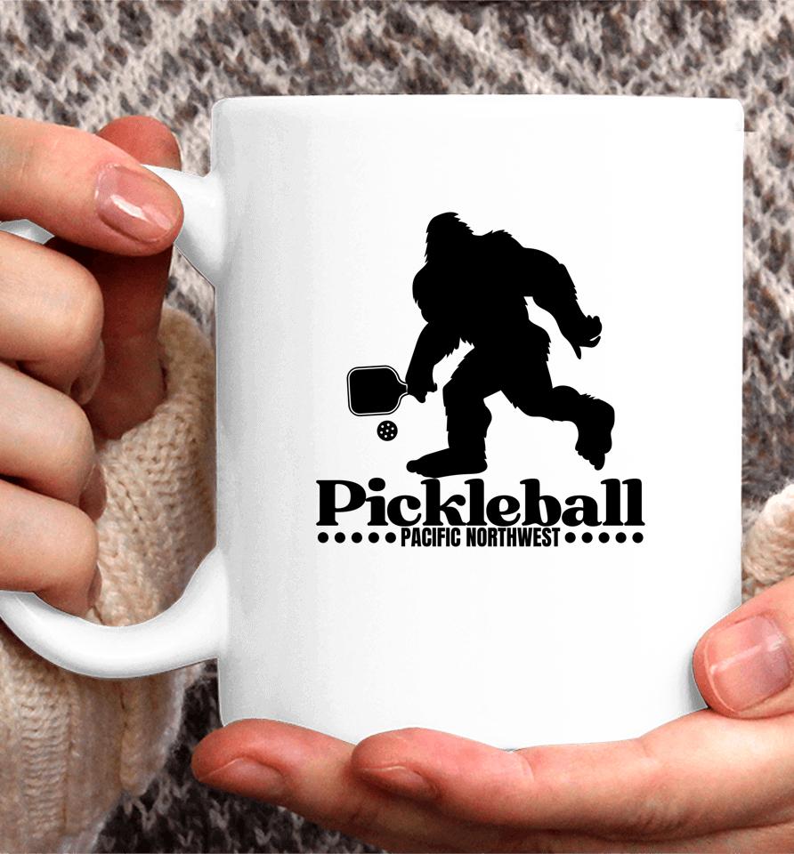 Pacific Northwest Pickleball Player Bigfoot Pickleball Lover Coffee Mug