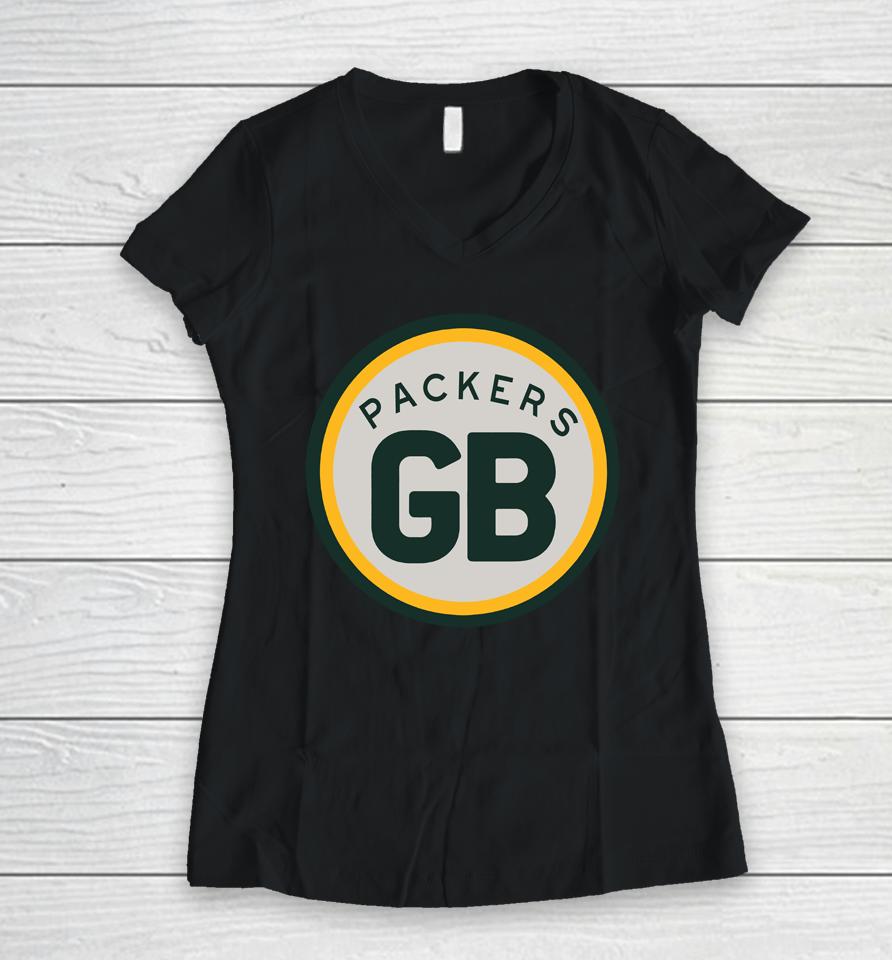 Packer Pro Shop Packers 50S Gb Women V-Neck T-Shirt