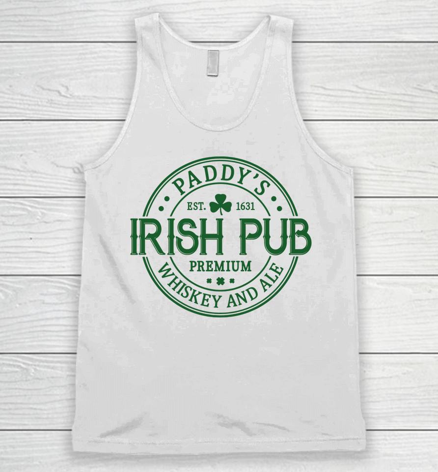 Paddy's Irish Pub Whiskey Beer Ireland St. Patrick's Day Tee Unisex Tank Top