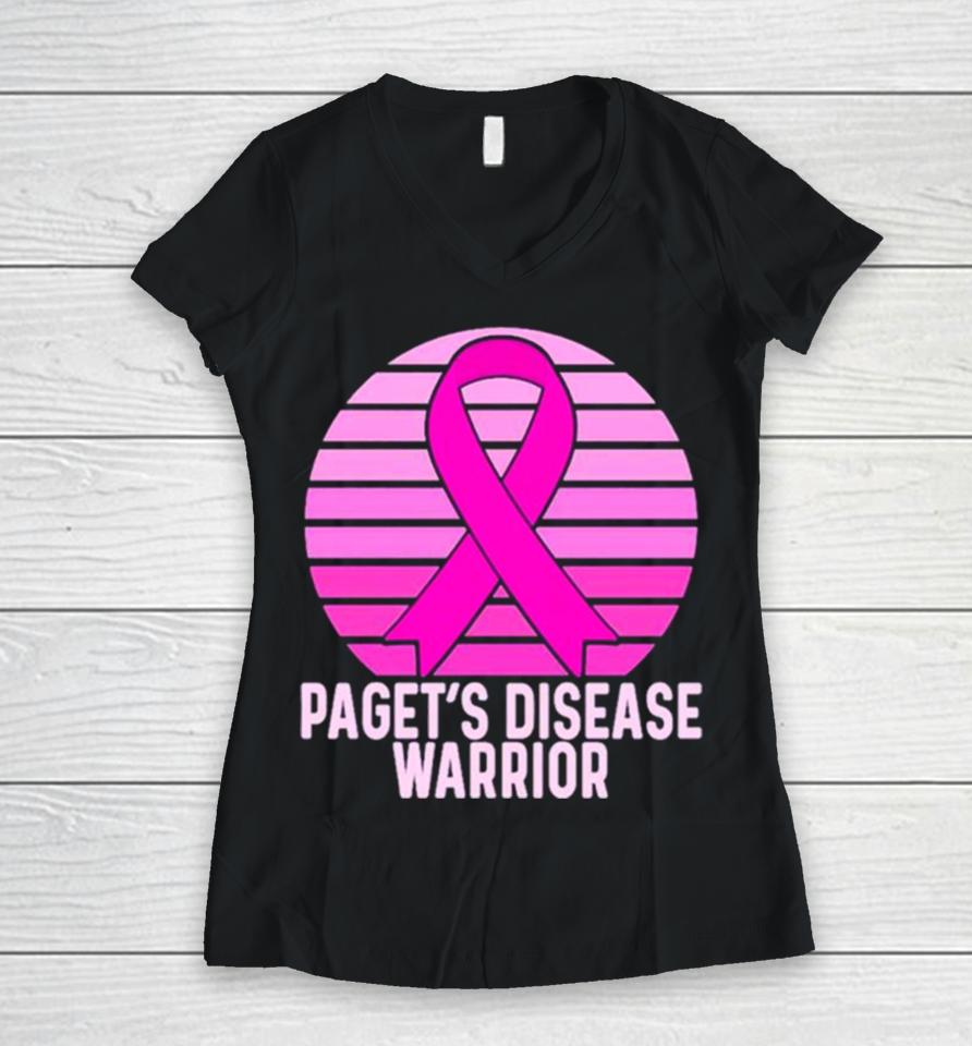 Paget’s Disease Awareness Women V-Neck T-Shirt