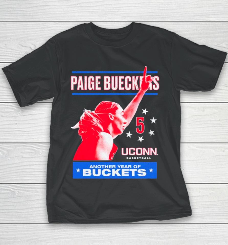 Paige Bueckers Uconn Huskies Another Year Of Buckets Youth T-Shirt