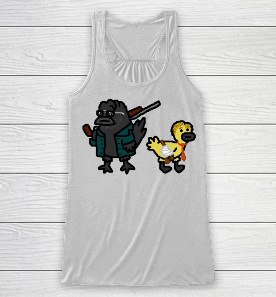 Paintmerch Crow And Gosling Racerback Tank